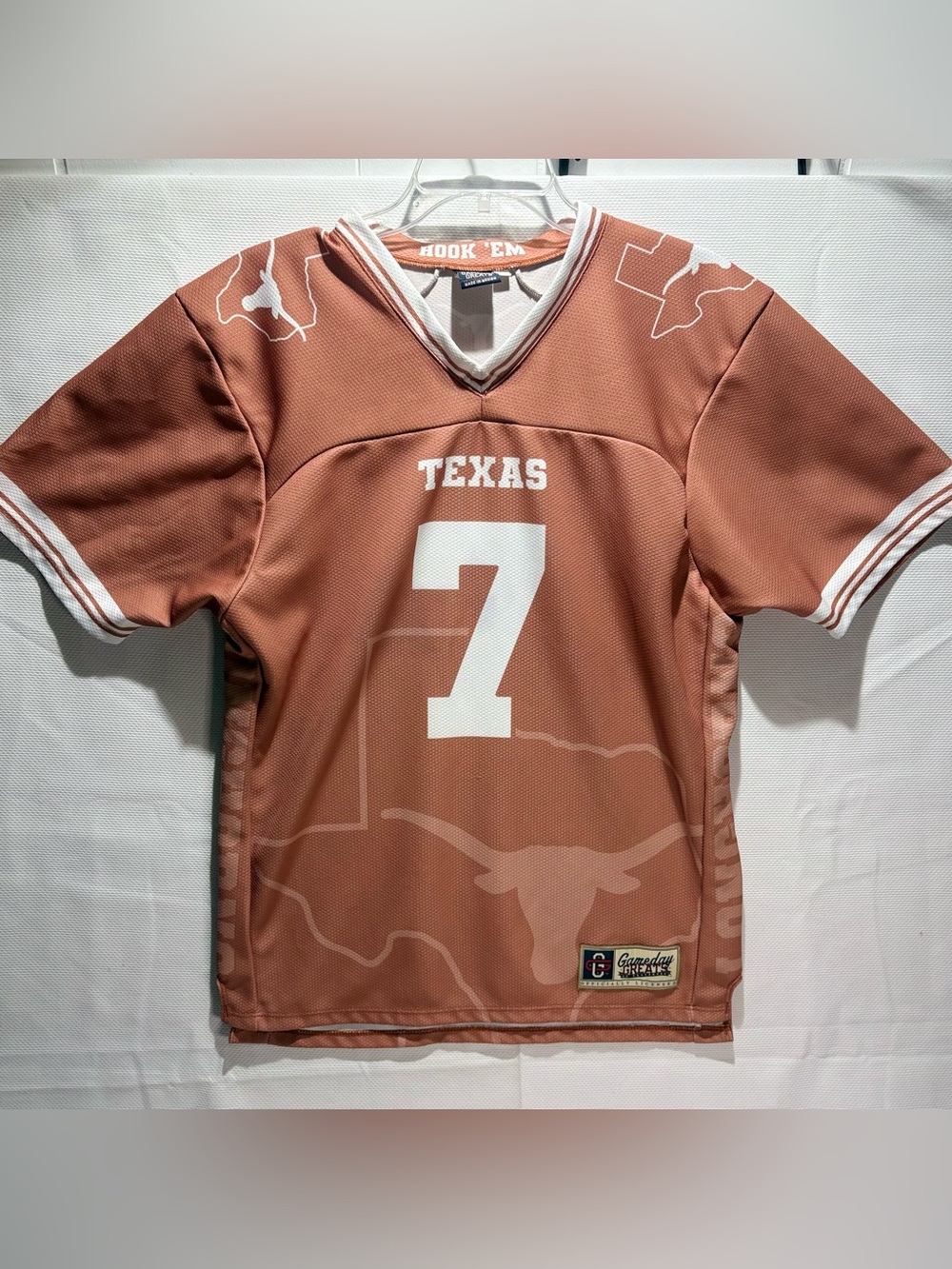 Greats Texas #7 Jersey in Burnt Orange and White